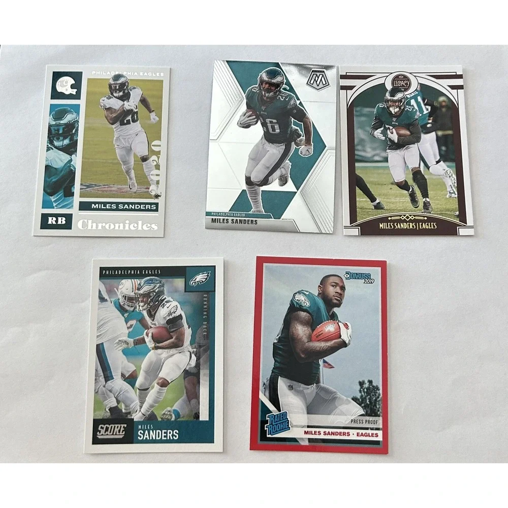 Lot of 5 Miles Sanders Seattle Seahawks Panini Football Trading Cards (X9)